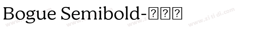 Bogue Semibold字体转换